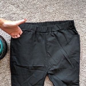 Black dressy moto pants - New